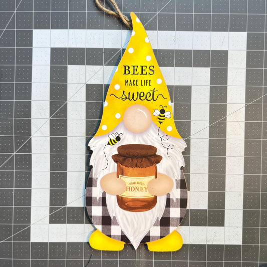 Honey Bee Gnome Wreath Kit: DIY Summer Decor