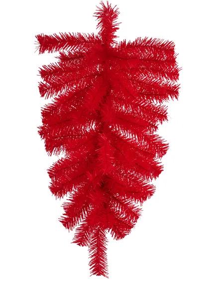 Red Wreath Swag, 24” Teardrop Swag with 55 Tips: Red, Red Swag Base for Christmas or Fourth of July, Long Wreath, Wreath Supplies, XX930524