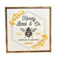 Bee Sign, Honey Bee & Co Wreath Sign, Square Summer Wall Decoration, Bee Front Door Hanger,  Spring Summer Decor, Bee Decor for Kitchen