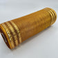 Dark Gold Mesh with Metallic Stripe Border 10.5” by 10 Yards, Wreathmaking Supplies, Christmas or New Year’s Eve Decoration Accent, RE850208