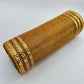 Dark Gold Mesh with Metallic Stripe Border 10.5” by 10 Yards, Wreathmaking Supplies, Christmas or New Year’s Eve Decoration Accent, RE850208