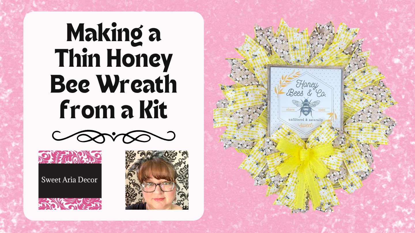 Load video: Making a thin honey bee summer wreath