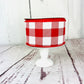 Red and White Checkered Wired Ribbon: 2.5" x 10 Yards