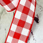 Red and White Checkered Wired Ribbon: 2.5" x 10 Yards