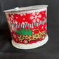 Leopard Print Pickup Truck Christmas Ribbon: Red Chenille Edge, 4 Inch