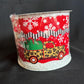 Leopard Print Pickup Truck Christmas Ribbon: Red Chenille Edge, 4 Inch