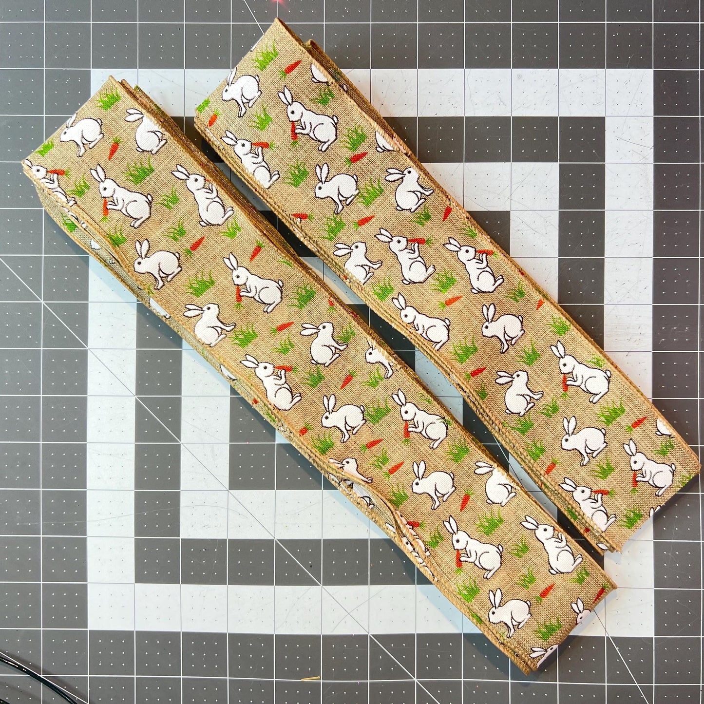Easter Wreath Kit, Thin Easter Bunny and Carrot Truck Wreath Kit WITH VIDEO, DIY Wall or Door Decor, Easter Sign Mesh and Ribbon Bundle