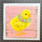 Easter Wreath Kit, Thin Easter Chick Wreath Kit, DIY Wall or Door Decor, Easter Sign Mesh and Ribbon Bundle, Pink Easter Egg Wall Decoration