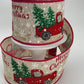 Vintage Red Truck Christmas Ribbon: 2.5" x 10 Yards