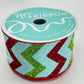 Ice Blue Glitter Chevron Ribbon: Christmas Wreathmaking Supplies (2.5" x 10 Yards)