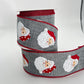 Vintage Santa Head Ribbon: 2.5" Gray Christmas Ribbon, 10 Yards