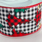 Checkered Christmas Tree Ribbon: Leopard & Plaid, Wired Edge (2.5" x 10 Yards)