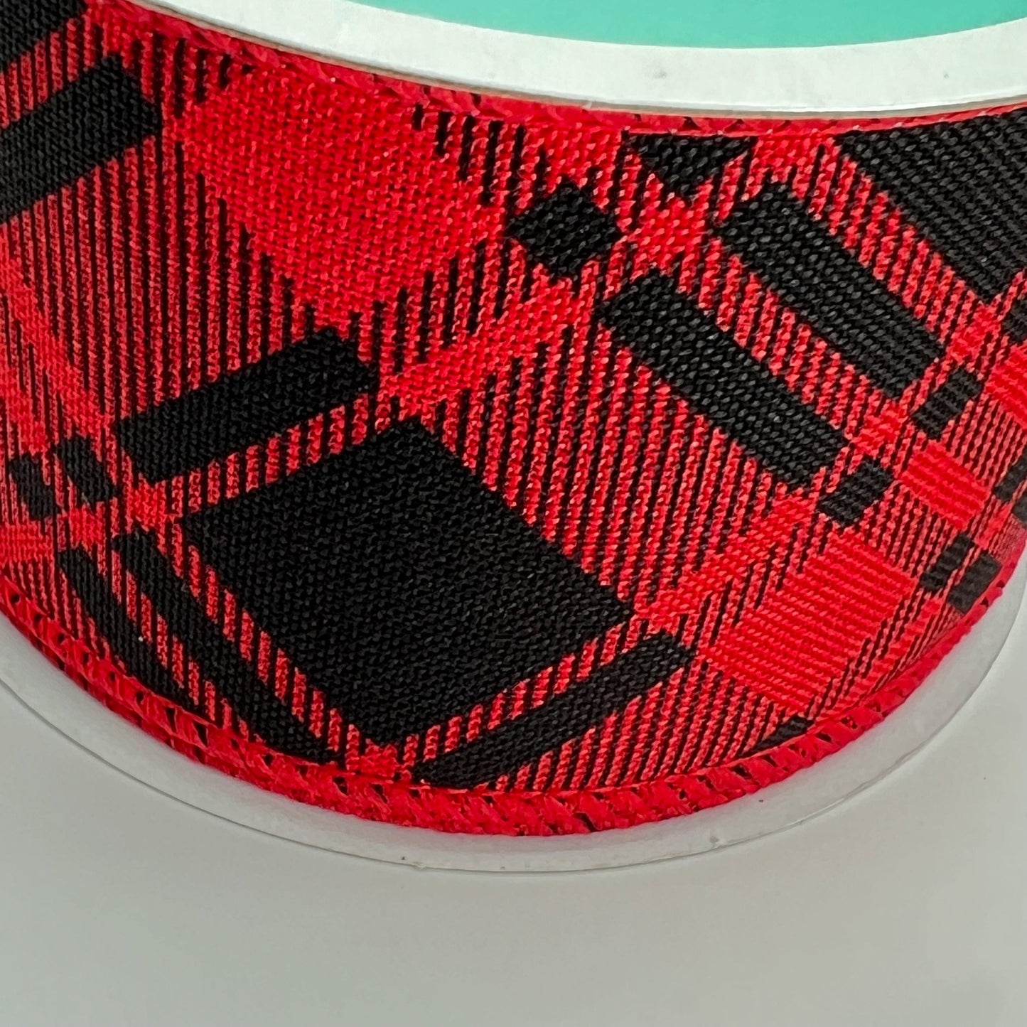 Red and Black Plaid Christmas Ribbon: 2.5" x 10 Yards Wired Ribbon
