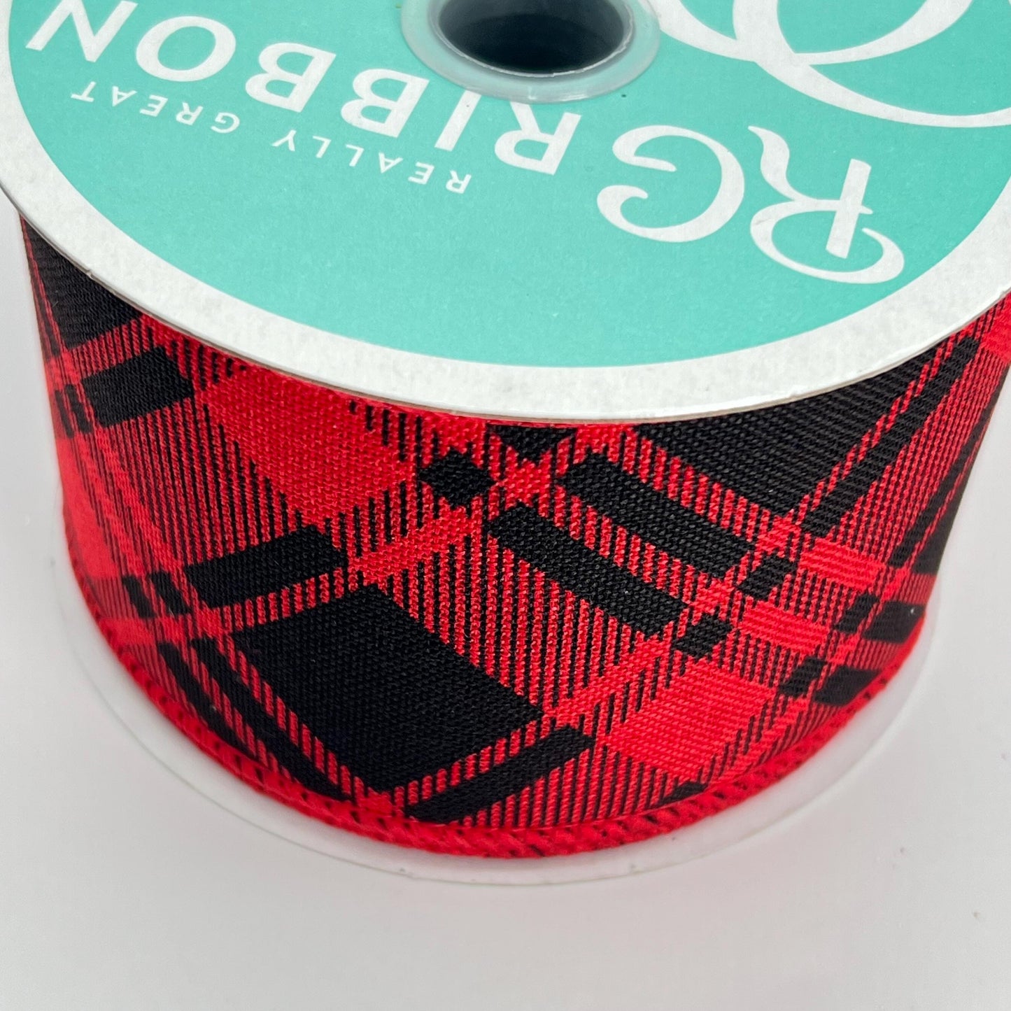 Red and Black Plaid Christmas Ribbon: 2.5" x 10 Yards Wired Ribbon