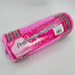Pink Mesh with Red and Green Drift Edge Border 10.5” by 10 Yards, Wreathmaking Supplies, Trendy Christmas Tree Decorating Accent, RY8116R4
