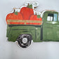 Olive Green Truck with Pumpkins MDF Sign: Fall Farmhouse Decor