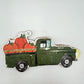 Olive Green Truck with Pumpkins MDF Sign: Fall Farmhouse Decor