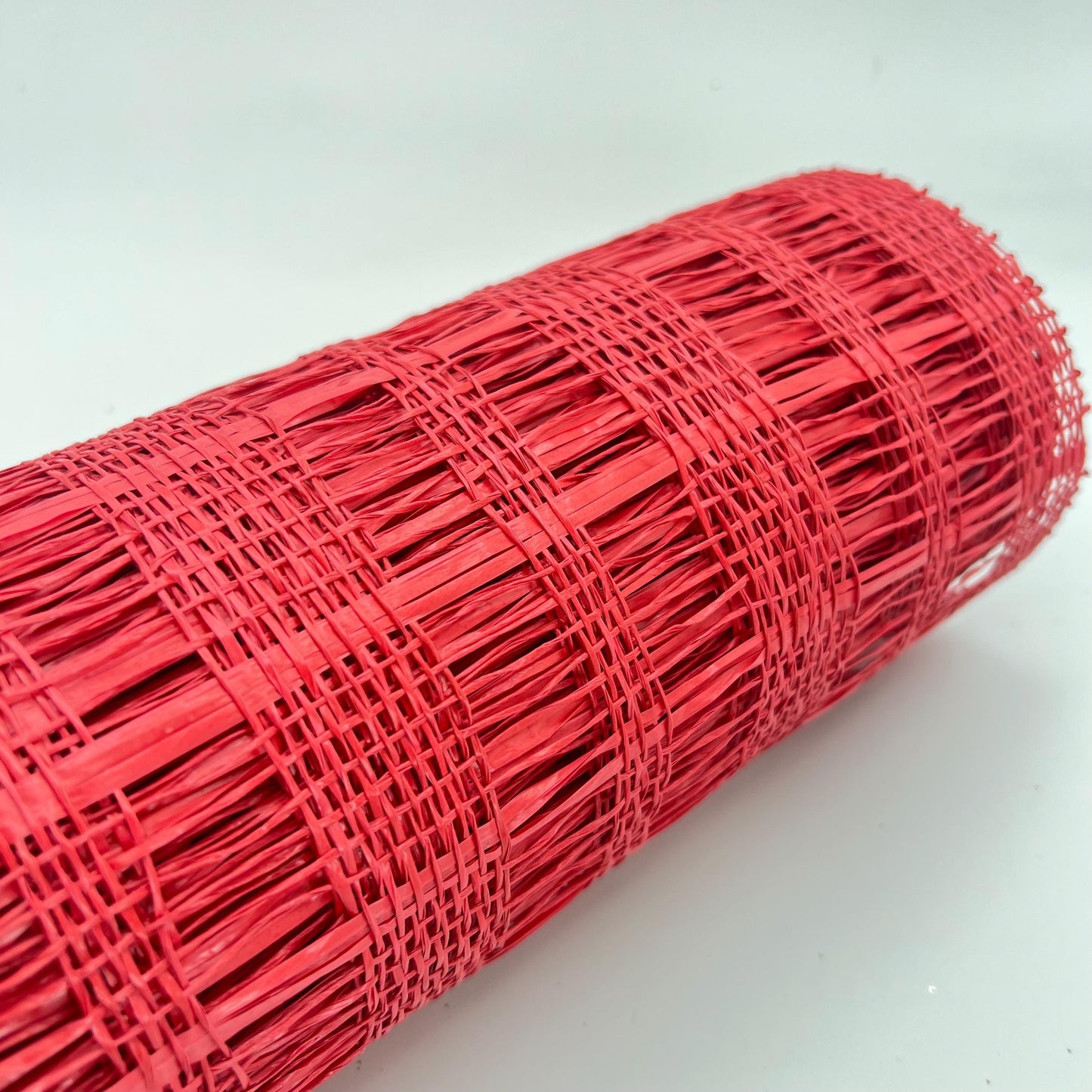 Red Criss Cross Poly Burlap Mesh: 10" x 10 yds Wreath Supply