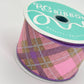 Pink & Lavender Plaid Wired Ribbon: 2.5" x 10yd Easter Wreath Supply