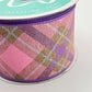 Pink & Lavender Plaid Wired Ribbon: 2.5" x 10yd Easter Wreath Supply