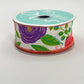 Floral Spring Ribbon: Purple & Pink Blooms, 1.5" x 10yd