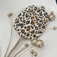 Fall Leopard Print Pumpkin Spray: 27" Wreath Embellishment