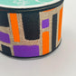 Halloween Wired Ribbon: Beige, Purple, Orange Brush Strokes - 2.5" x 10yd
