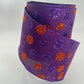 Purple Glitter Dot Ribbon: 4" Wired Halloween Wreath Supply