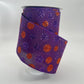 Purple Glitter Dot Ribbon: 4" Wired Halloween Wreath Supply
