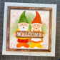 Fall Gnome Wreath Kit, Thin Harvest Gnome Wreath Kit, Do It Yourself Fall Wreath Kit, Red and Beige Gnome Ribbon Mesh and Sign Bundle