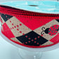 Ladybug Ribbon: Red, Black Argyle on Beige - 1.5" x 10 Yards