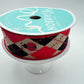 Ladybug Ribbon: Red, Black Argyle on Beige - 1.5" x 10 Yards