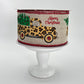 2.5" x 10 Yd Buffalo Plaid Ribbon: Natural Beige with Red and Black Trees Bear and Moose, Rustic Christmas Ribbon for Wreaths Bows RG01721AY