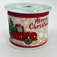 Vintage Red Truck Christmas Ribbon: 2.5" x 10 Yards