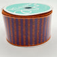 Halloween Wired Ribbon: Purple with Orange Glitter Stripe (2.5" x 10yd)
