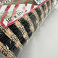 Beige and Black Poly Burlap Check Mesh, Large Weave Black and Brown Mesh Ribbon for Wreaths, Wreathmaking Supply, Windowpane Mesh, RP8121F8