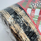 Beige and Black Poly Burlap Check Mesh, Large Weave Black and Brown Mesh Ribbon for Wreaths, Wreathmaking Supply, Windowpane Mesh, RP8121F8