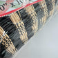 Beige and Black Poly Burlap Check Mesh, Large Weave Black and Brown Mesh Ribbon for Wreaths, Wreathmaking Supply, Windowpane Mesh, RP8121F8