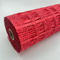 Red Criss Cross Poly Burlap Mesh: 10" x 10 yds Wreath Supply