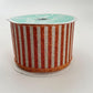 Orange Glitter Stripe Ribbon: Beige Wired Halloween Wreath Supply