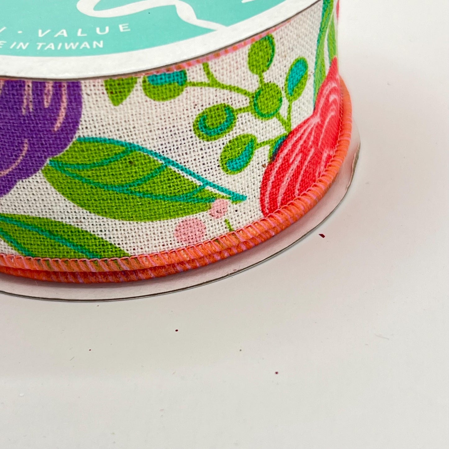 Floral Spring Ribbon: Purple & Pink Blooms, 1.5" x 10yd