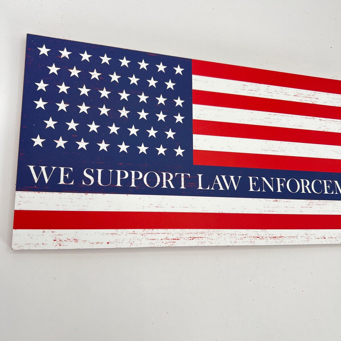 Police Sign, We Support Law Enforcement Sign, American Flag Decor Sign, Stars Stripes Police Door Hanger, Police Academy Graduation Gift