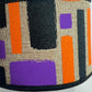 Halloween Wired Ribbon: Beige, Purple, Orange Brush Strokes - 2.5" x 10yd
