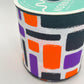 Halloween Wired Ribbon: Purple, Orange & Black Brush Strokes - 4" x 10yd