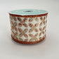 Quatrefoil Ivory Ribbon with Gold and Rose Gold Glitter Leaves, 2.5 Inch Wired Ribbon for Bows, Fall or Autumn Wreath Ribbon, RGE192677
