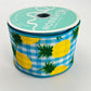 Pineapple Ribbon: 2.5" Blue Gingham Wired Summer Ribbon