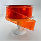 Orange Jelly Ribbon: 1.5" Wired Translucent PVC Vinyl, Halloween Easter Wreath Supply