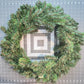 Large Christmas Wreath Kit, Poinsettia Evergreen Wreath Kit, Do It Yourself Christmas Door or Wall Decor, Merry Christmas Wreath Decoration