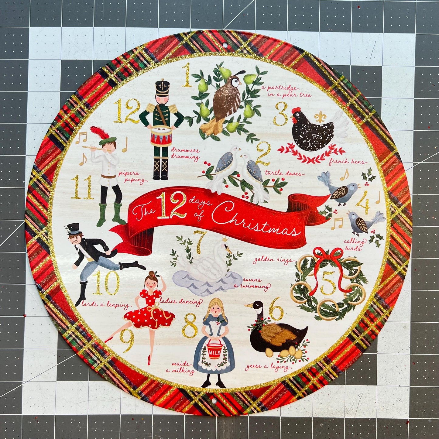 Large Christmas Wreath Kit, Nutcracker Evergreen Wreath Kit, Do It Yourself Christmas Door or Wall Decor, 12 Days of Christmas Decoration