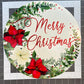 Large Christmas Wreath Kit, Poinsettia Evergreen Wreath Kit, Do It Yourself Christmas Door or Wall Decor, Merry Christmas Wreath Decoration